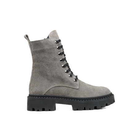 Дамски ежедневни боти от естествен велур сиви 1109-06