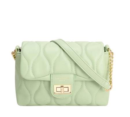 Дамска чанта през рамо светло зелена CM6700F David Jones