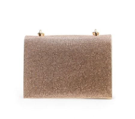 Дамска елегантна чанта шампанско N72009