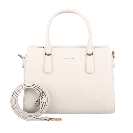 Дамска елегантна чанта крем CM7505 David Jones