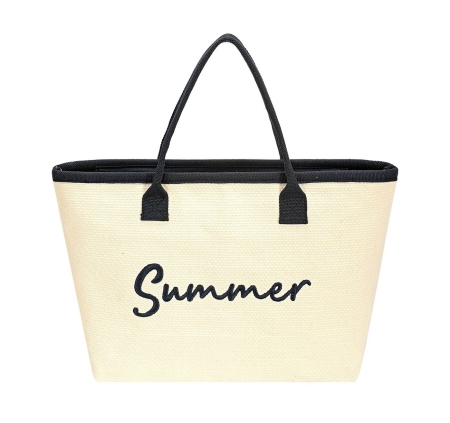 Дамска плажна чанта в бежово и черно CM7613 David Jones