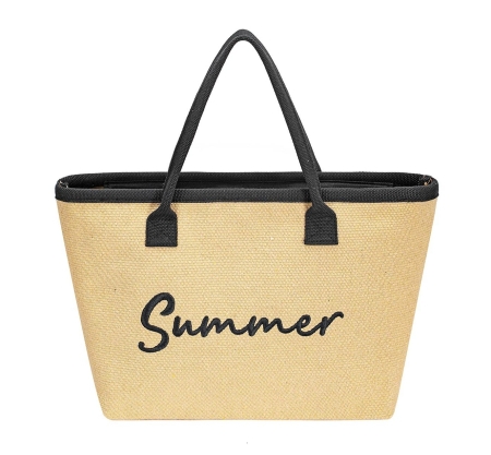 Дамска плажна чанта в камел и черно CM7613 David Jones