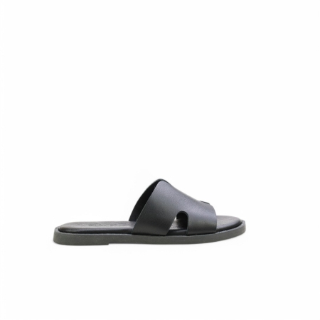 Дамски ежедневни чехли от естествена кожа черни 151752