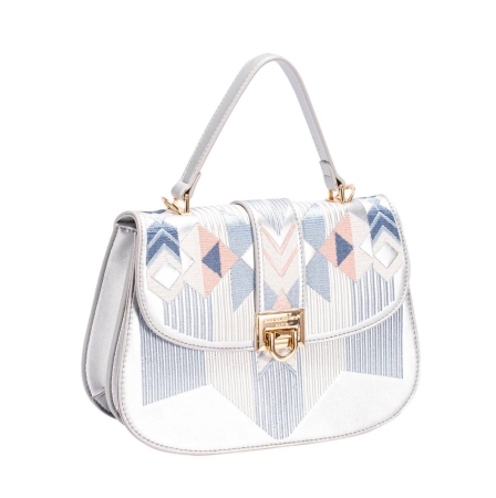 Дамска елегантна чанта сребро CM7443 David Jones