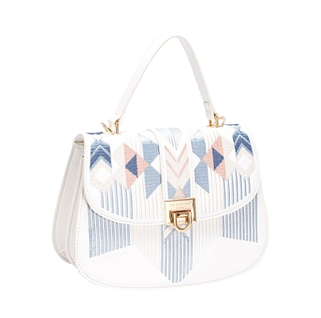 Дамска елегантна чанта крем CM7443 David Jones