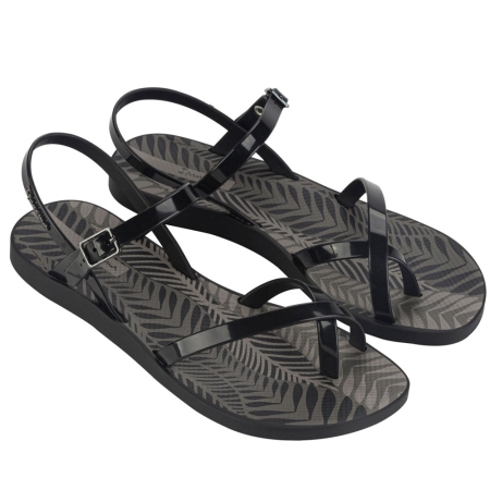 Дамски гумени сандали в черно и сиво 82842/AR638 Ipanema
