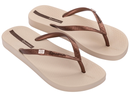 Дамски гумени сандали в бежово и бронз 82932/AR853 Ipanema