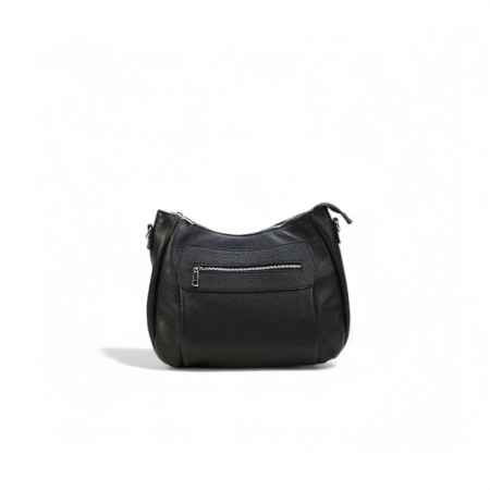 Дамска ежедневна чанта от естествена кожа черна 252520-1