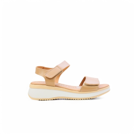 Дамски ежедневни сандали от естествена кожа тауп 5660 Oh My Sandals