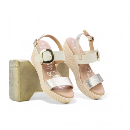 Дамски ежедневни сандали от естествена кожа в бежово 5723 Oh My Sandals