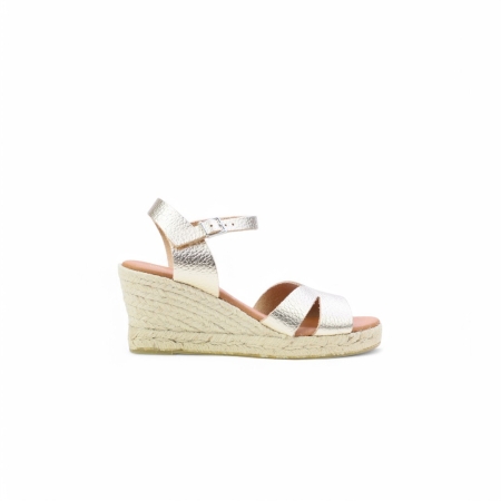 Дамски ежедневни сандали от естествена кожа в злато 5742 Oh My Sandals