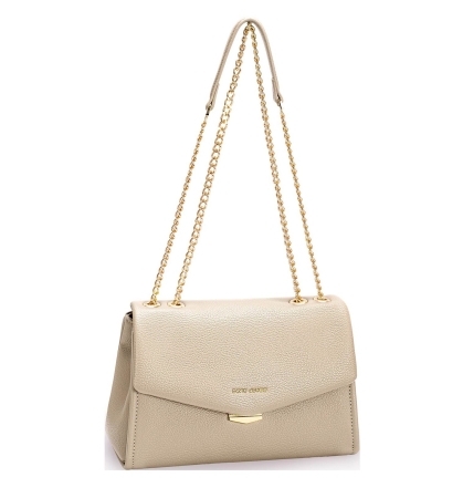 Дамска елегантна чанта тъмно бежова CM7673 David Jones