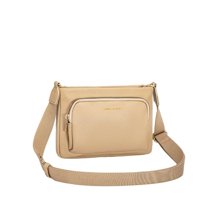 Дамска чанта през рамо тъмно бежова CM7825 David Jones