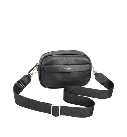 Дамска чанта през рамо черна CM7397-1 David Jones