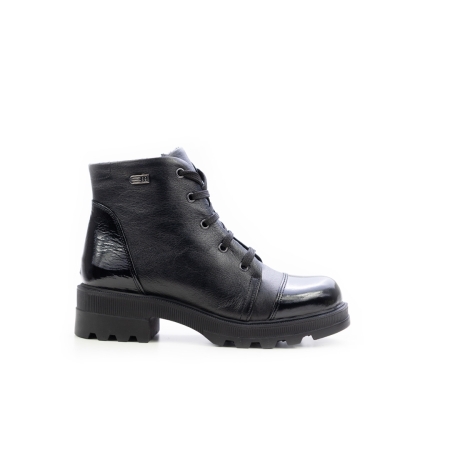 Дамски ежедневни боти от естествена кожа черни 11-1054-1-41