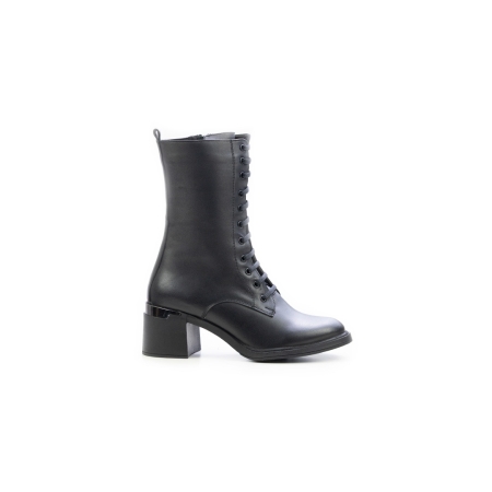 Дамски ежедневни боти от естествена кожа черни 652-13-106