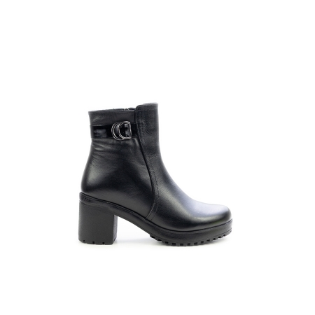 Дамски ежедневни боти от естествена кожа черни 11-619-1-41