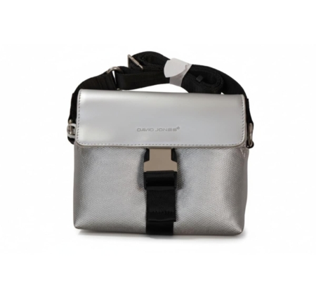 Дамска чанта през рамо сребро CM7490 David Jones