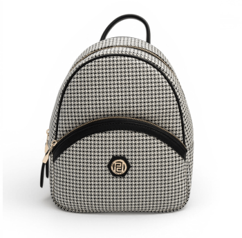 Дамска раница в бяло и черно 945 M204 Silver&Polo