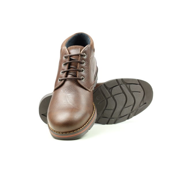 Мъжки ежедневни боти от естествена кожа кафяви 5066 Baerchi