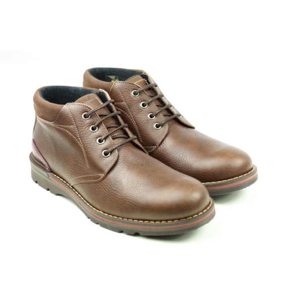 Мъжки ежедневни боти от естествена кожа кафяви 5066 Baerchi