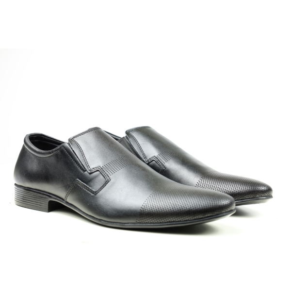 Мъжки елегантни обувки от естествена кожа черни 771