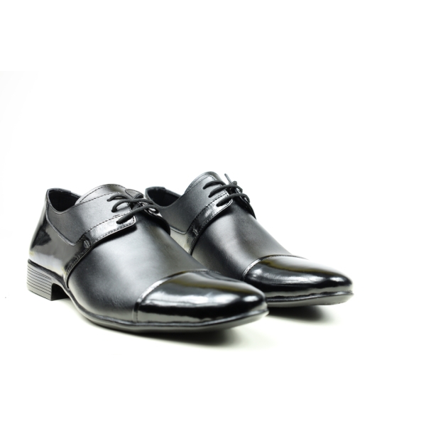 Мъжки елегантни обувки от естествена кожа черни 525