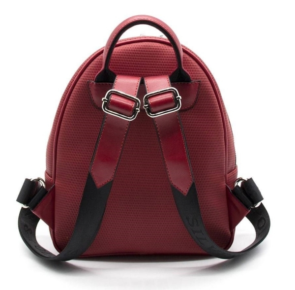 Дамска раница в червено 945 M86 PETEK Silver&Polo