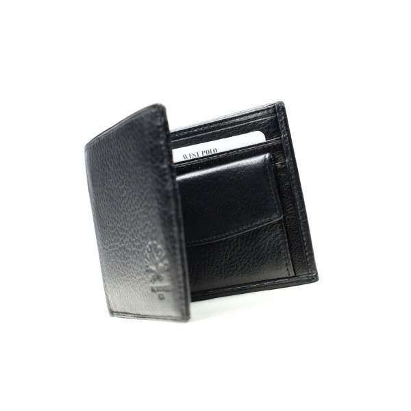 Мъжки кожен портфейл черен 1722