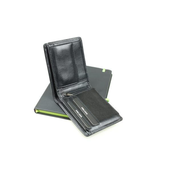 Мъжки кожен портфейл черен 1544