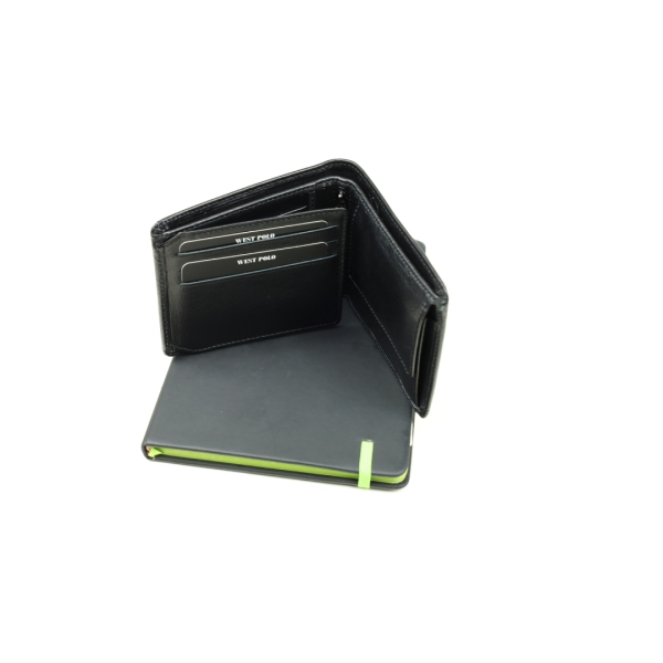 Мъжки кожен портфейл черен 1544