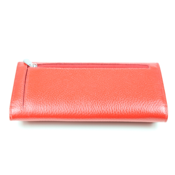 Дамски кожен портфейл червен 465