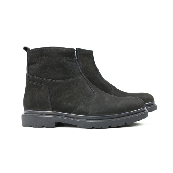 Мъжки ежедневни боти от естествен набук черни 421 Pelin