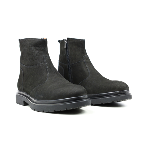 Мъжки ежедневни боти от естествен набук черни 421 Pelin