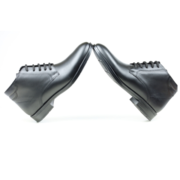 Мъжки елегантни боти от естествена кожа черни 030