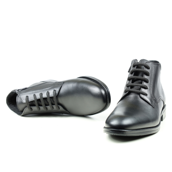 Мъжки елегантни боти от естествена кожа черни 030