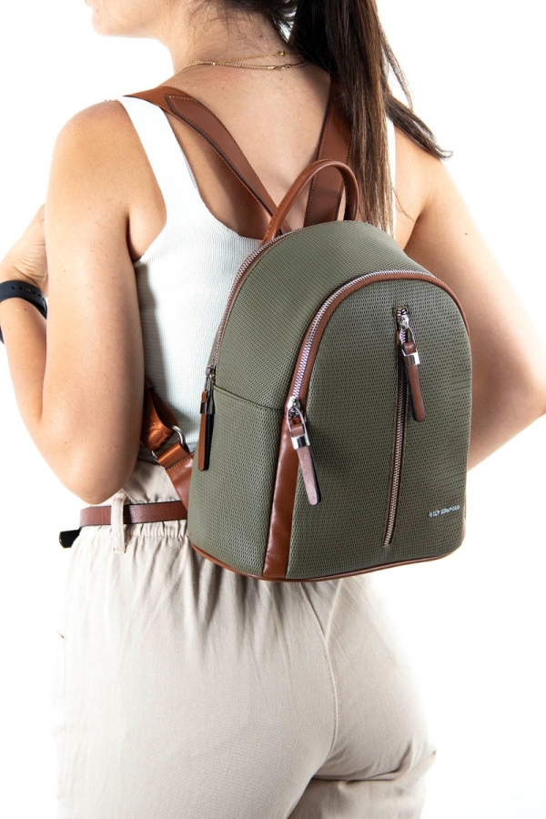 Дамска раница зелена 901 M86 petek Silver&Polo