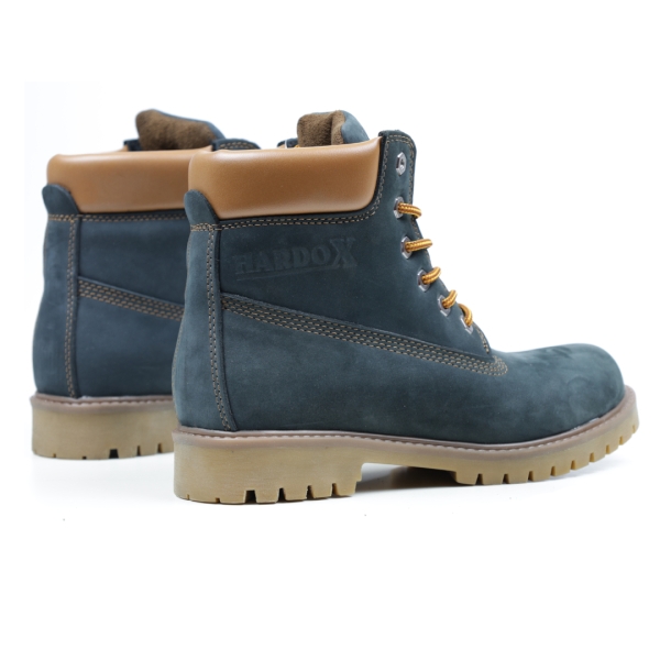 Мъжки ежедневни боти от естествен набук тъмно сини Hardox