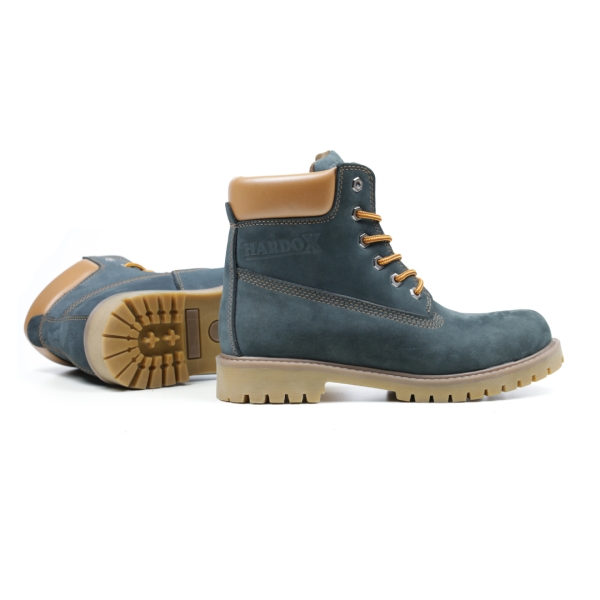 Мъжки ежедневни боти от естествен набук тъмно сини Hardox