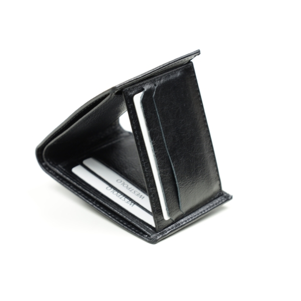 Мъжки кожен портфейл черен 208