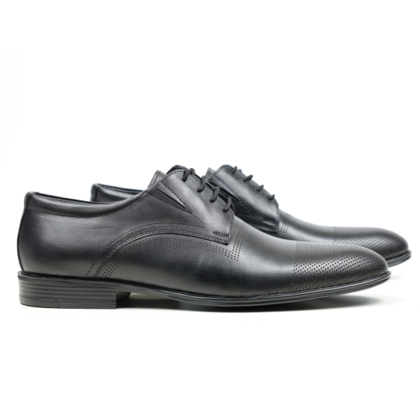 Мъжки елегантни обувки от естествена кожа черни 2123