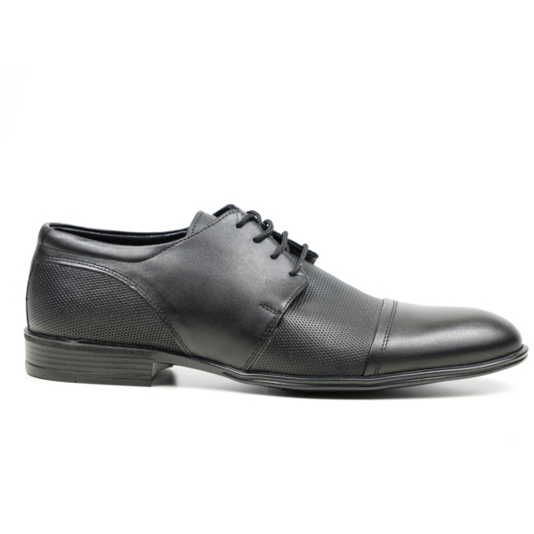 Мъжки елегантни обувки от естествена кожа черни 2067