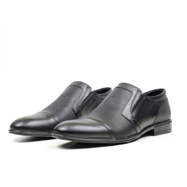 Мъжки елегантни обувки от естествена кожа черни 2088