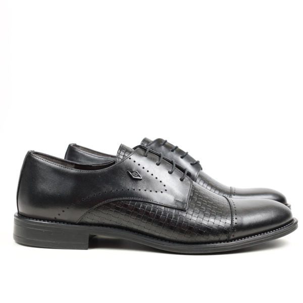 Мъжки елегантни обувки от естествена кожа черни 17520