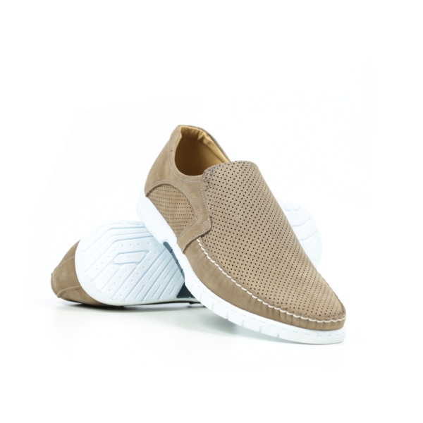 Мъжки ежедневни обувки от естествен набук кафяви 443