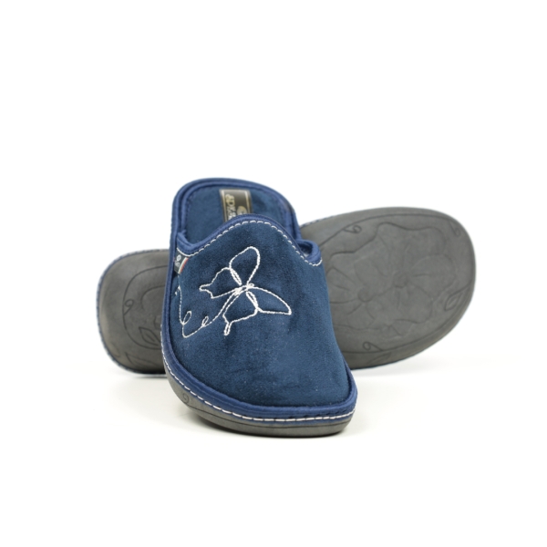 Дамски домашни пантофи тъмно сини 2103
