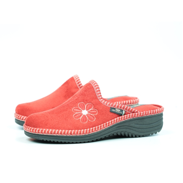 Дамски домашни пантофи червени 670