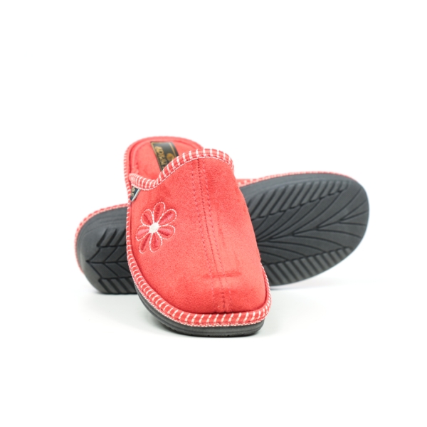 Дамски домашни пантофи червени 670