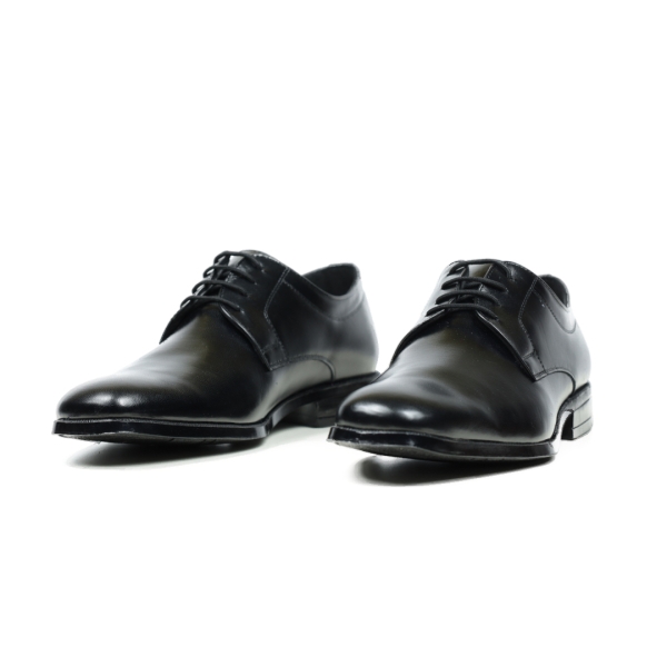 Мъжки елегантни обувки от естествена кожа черни 2630 Baerchi