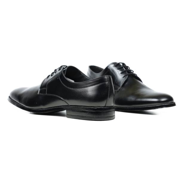 Мъжки елегантни обувки от естествена кожа черни 2630 Baerchi